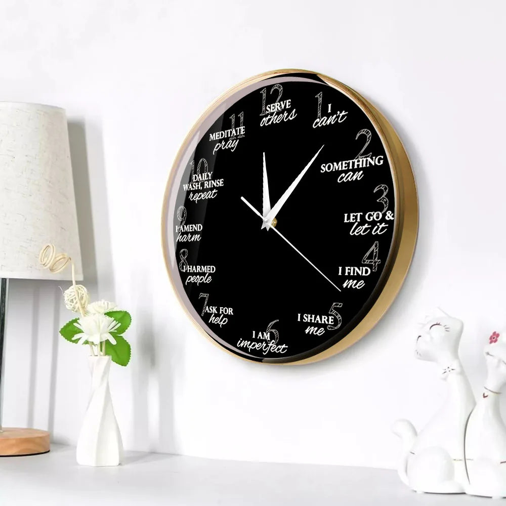 Horloge 12 Étapes Méditation | Développement Personnel | Silencieuse