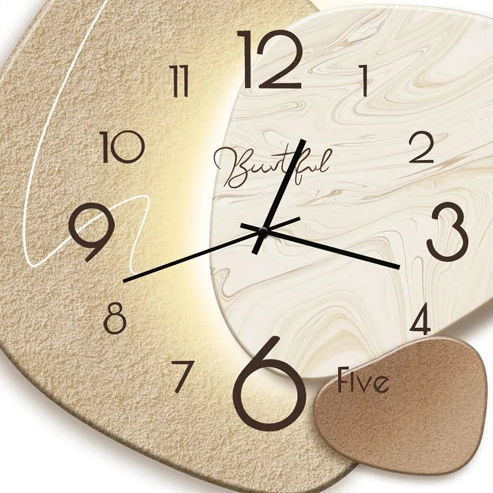 Horloge Nordique LED | Rétroéclairage Halo Lumineux | Silencieuse