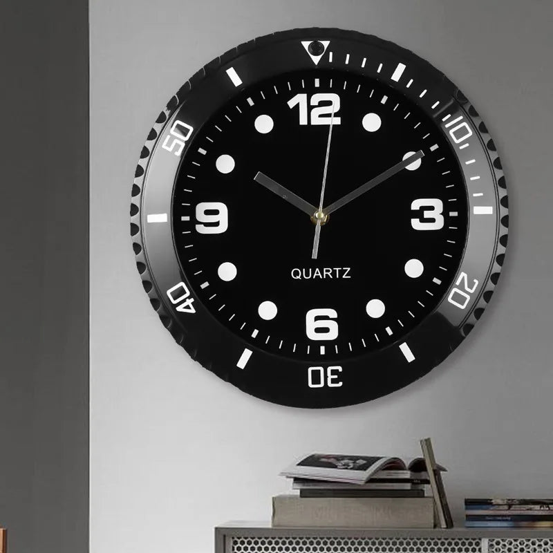 Horloge Murale Vintage Silencieuse | Design Plongée Rétro | Quartz 28cm