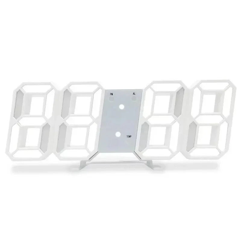 Horloge Numérique LED 3D | Affichage Moderne Épuré | Multifonction 23cm