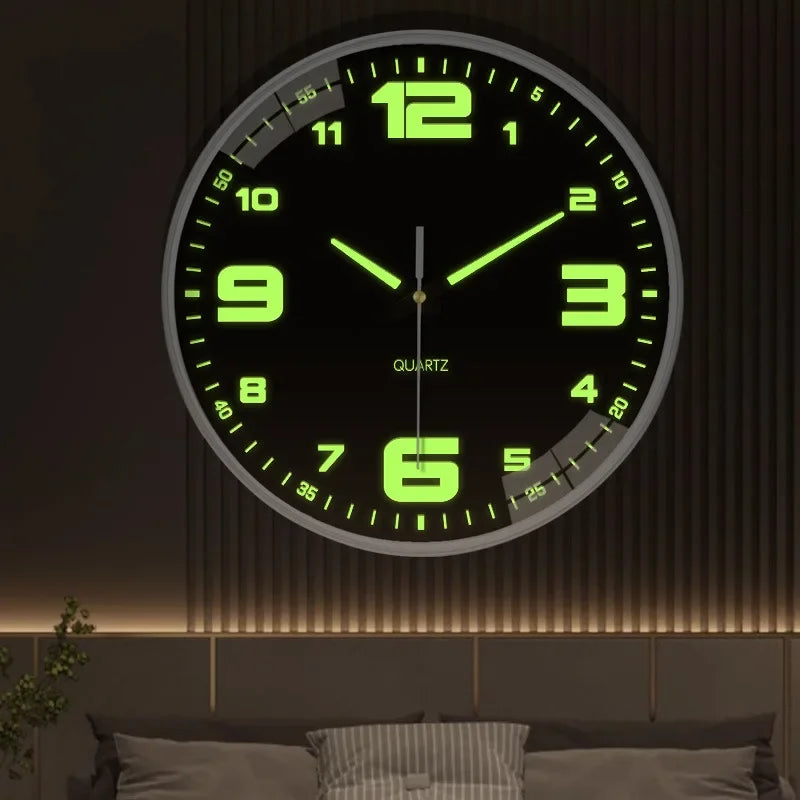 Horloge déco murale lumineuse silencieuse