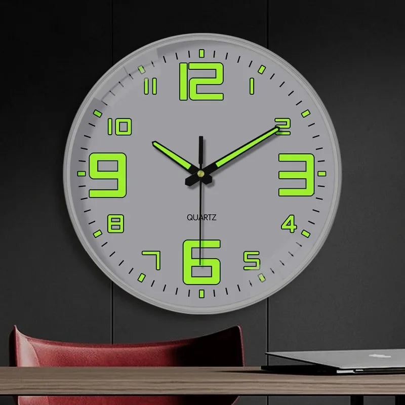 Horloge déco murale lumineuse silencieuse