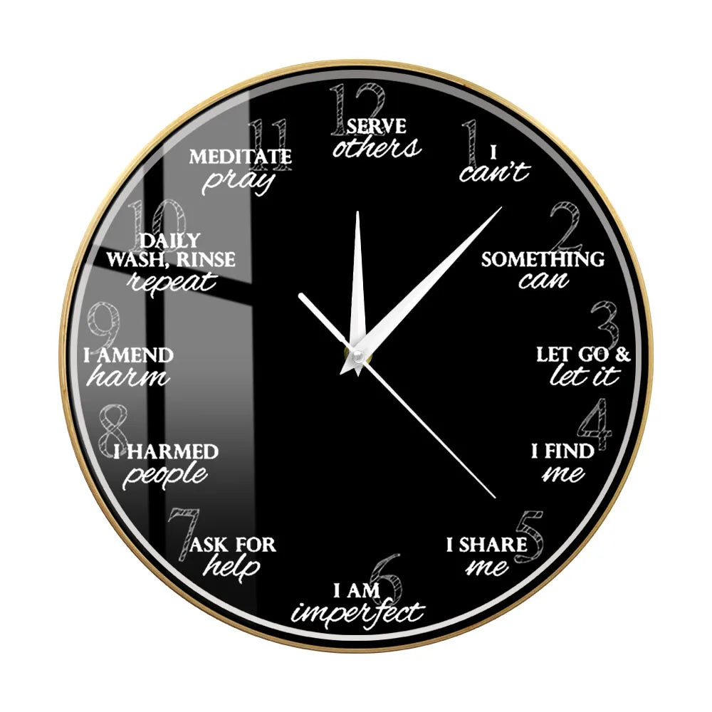 Horloge 12 Étapes Méditation | Développement Personnel | Silencieuse