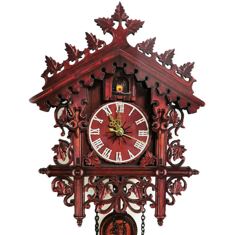 Horloge Cuckoo Vintage Bois | Chalet Allemand Pendule | Silencieuse