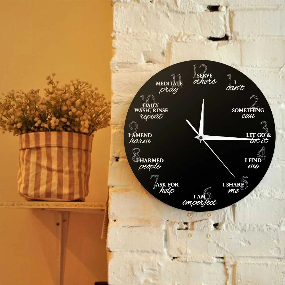 Horloge 12 Étapes Méditation | Développement Personnel | Silencieuse