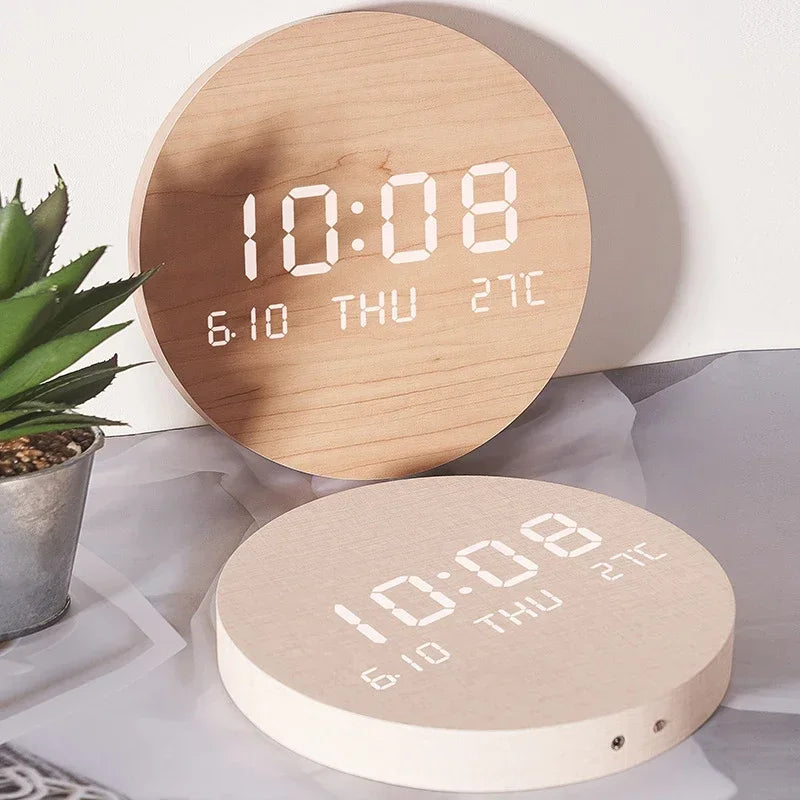 Horloge LED Multifonction | Batterie 8000mAh | Design Nordique