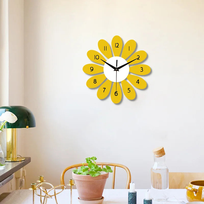 Horloge Marguerite Solaire | Jaune Thérapeutique | Silent Sweep
