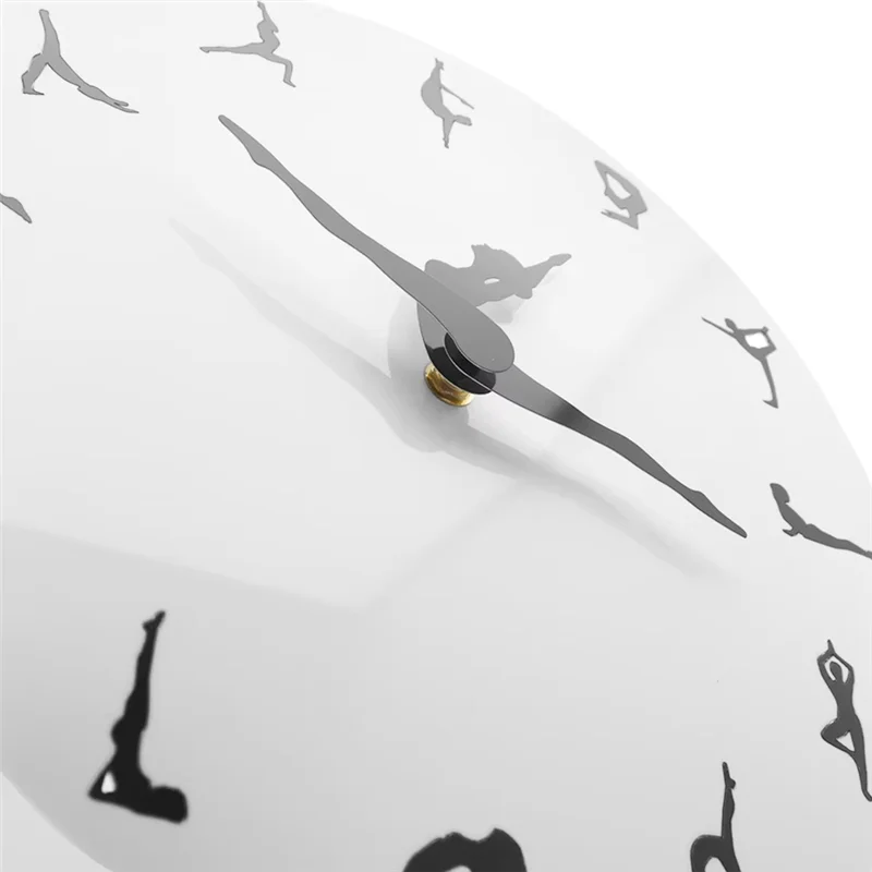 Horloge Murale Yoga Silencieuse | Design Danseuse Zen | Décoration Artistique 30cm