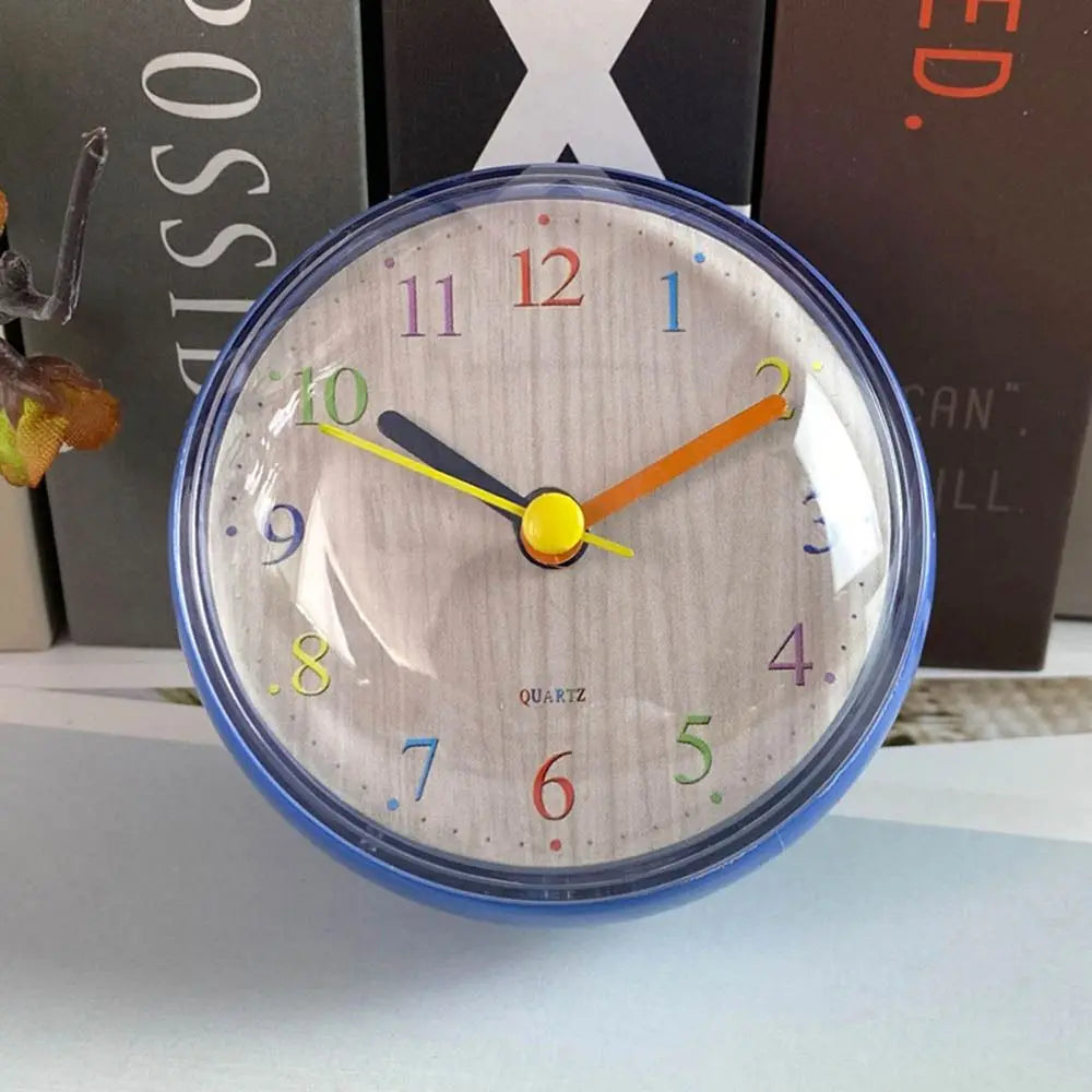 Mini Horloge Ventouse Étanche | Douche Anti-Buée | Kawaii