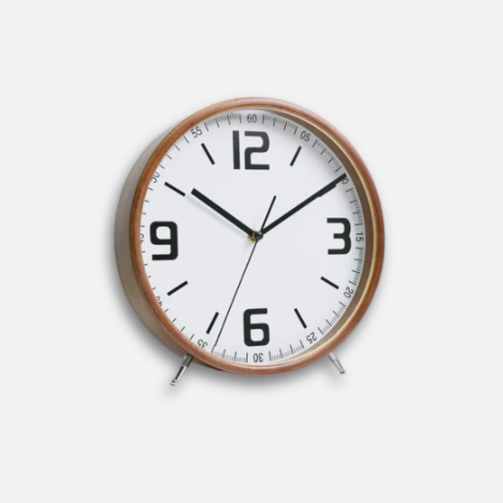 Horloge Bureau Réveil Bois | Style Européen Pastoral | Silencieuse