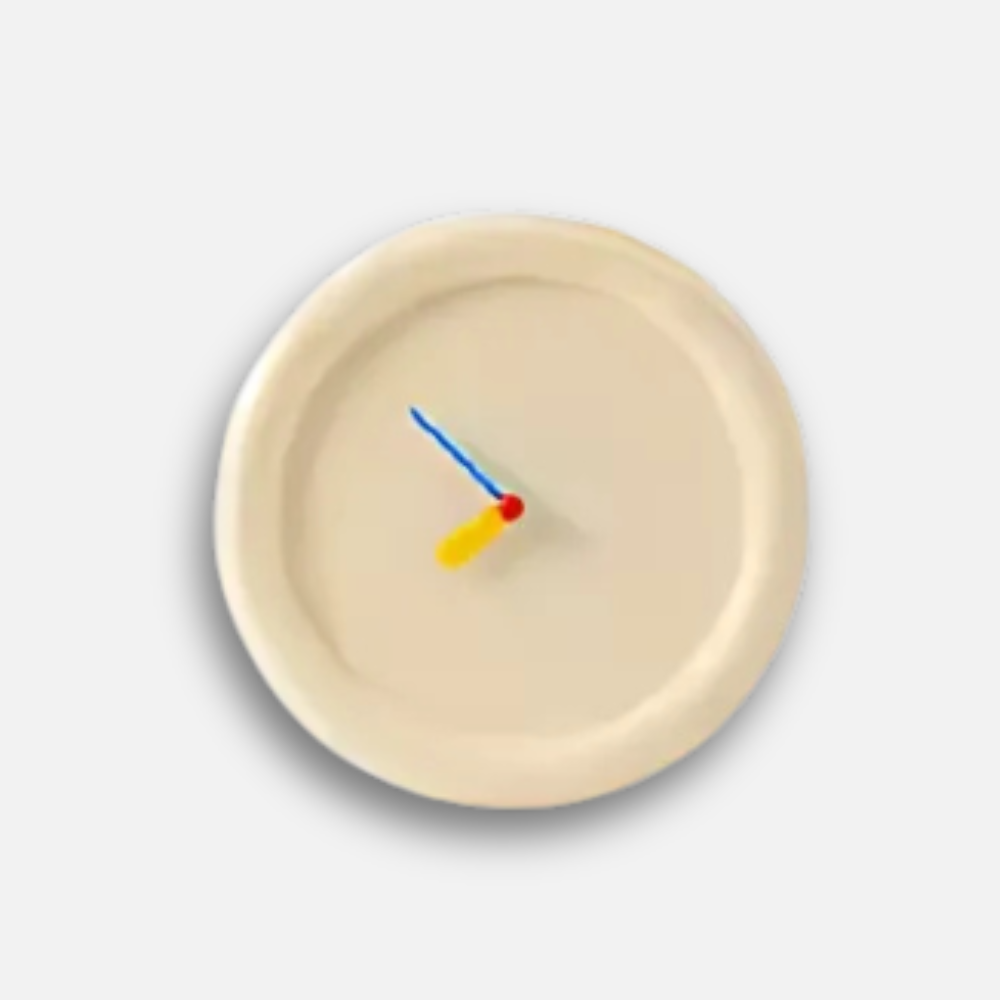 Horloge Murale Design Memphis Colorée | Style Rétro Artistique | 30cm Silencieuse