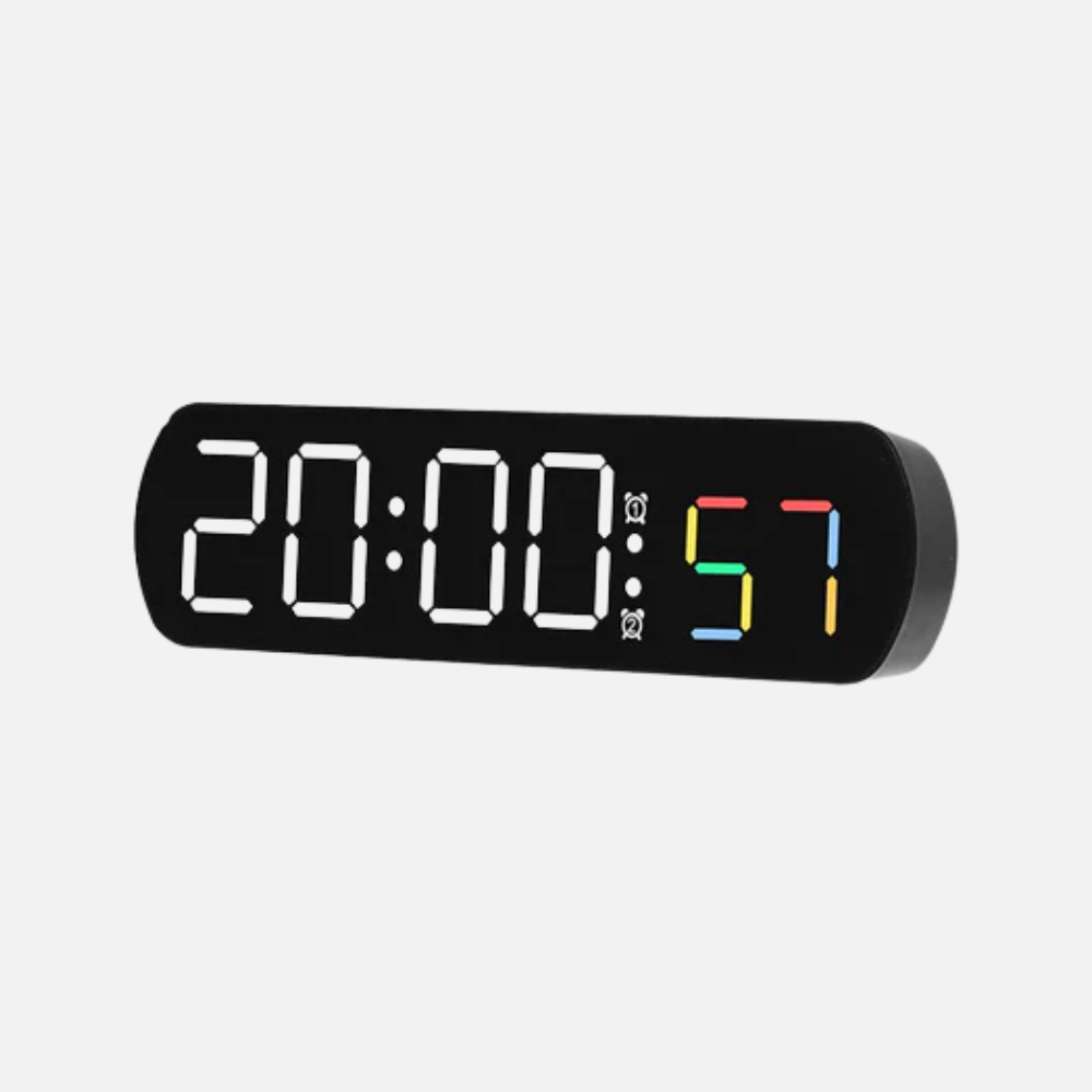 Horloge LED Digitale Moderne | Support Multimédia | Silencieuse