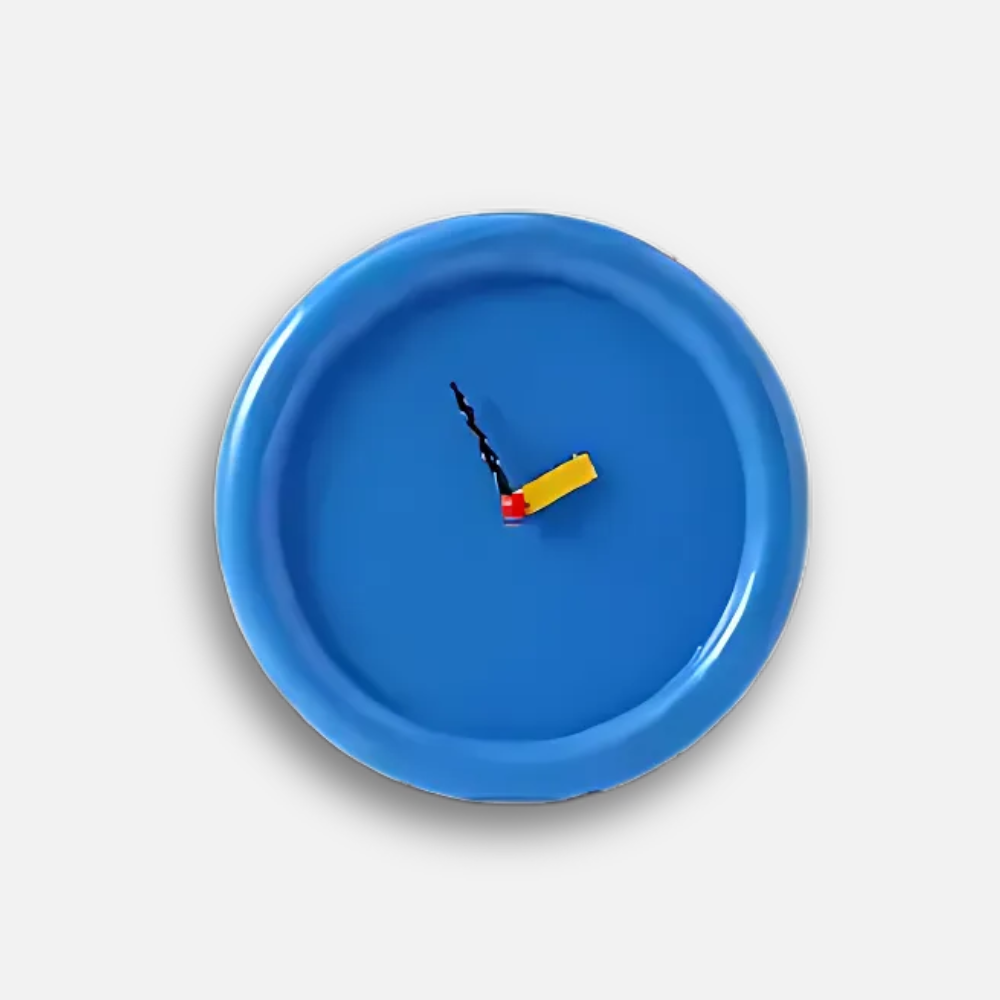 Horloge Murale Design Memphis Colorée | Style Rétro Artistique | 30cm Silencieuse