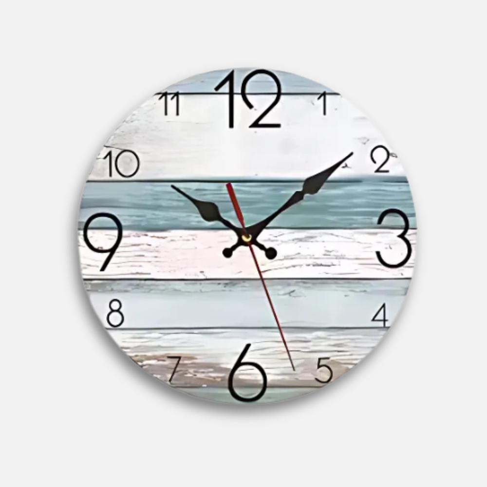 Horloge Bois Vintage | Grain Naturel Authentique | Silencieuse