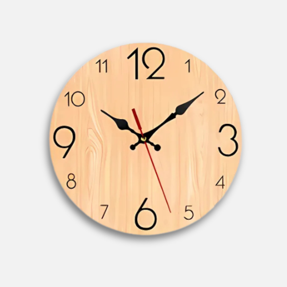 Horloge Bois Vintage | Grain Naturel Authentique | Silencieuse