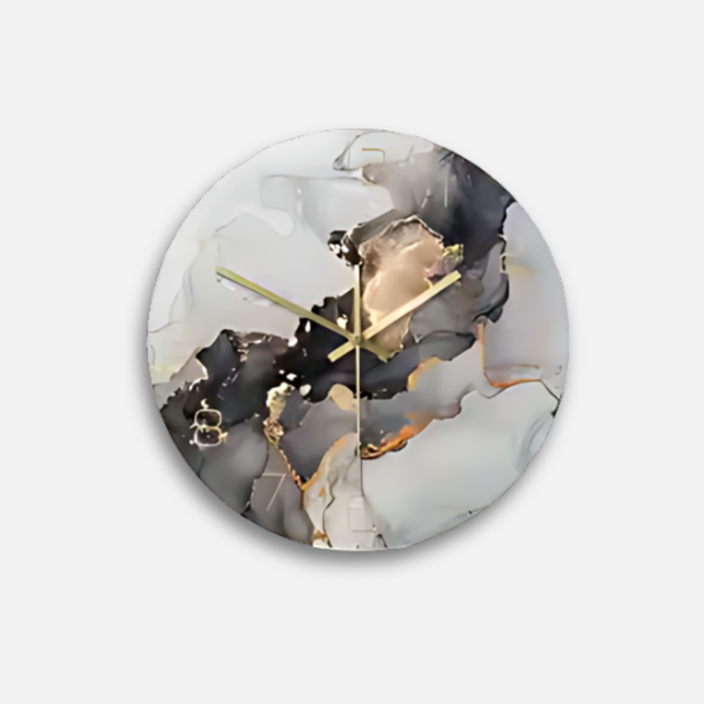 Horloge Art Moderne LED | 7 Couleurs Télécommande | Effet Marbre
