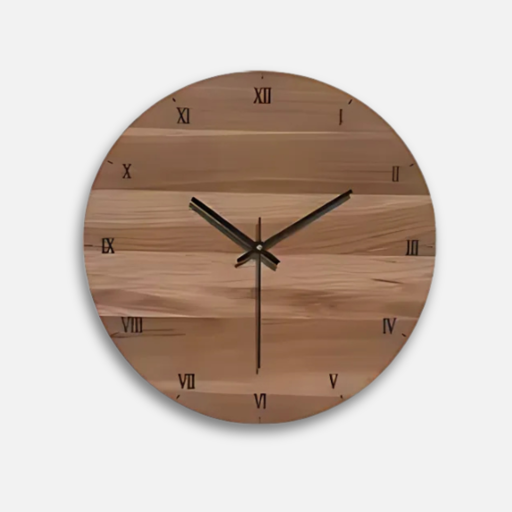 Horloge Bois Transparent | Design Scandinave Floating | Silencieuse