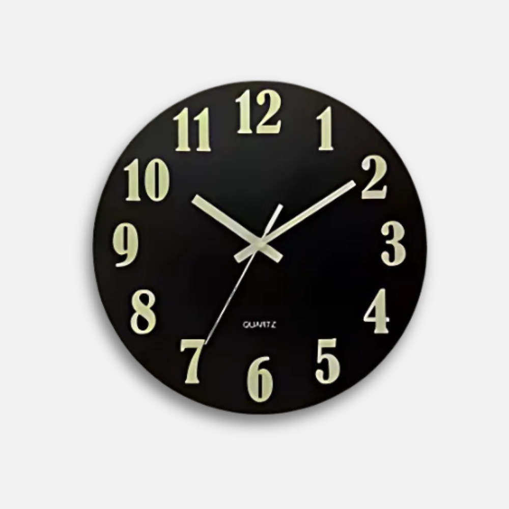 Horloge Bois Lumineuse Silencieuse | Chiffres Lumineux Nuit | Nordique 30cm