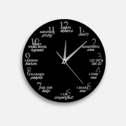 Horloge 12 Étapes Méditation | Développement Personnel | Silencieuse