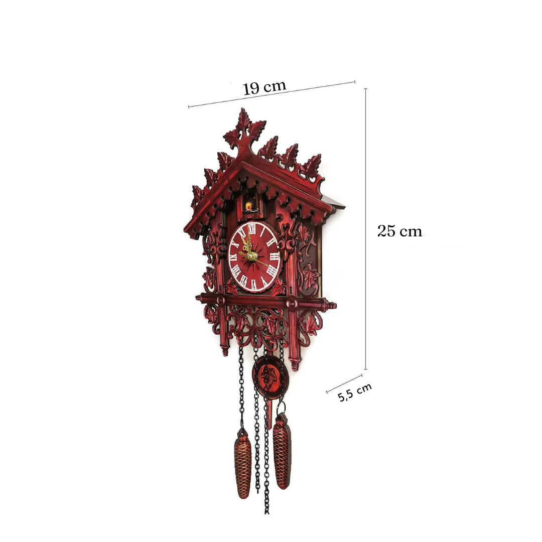 Horloge Cuckoo Vintage Bois | Chalet Allemand Pendule | Silencieuse