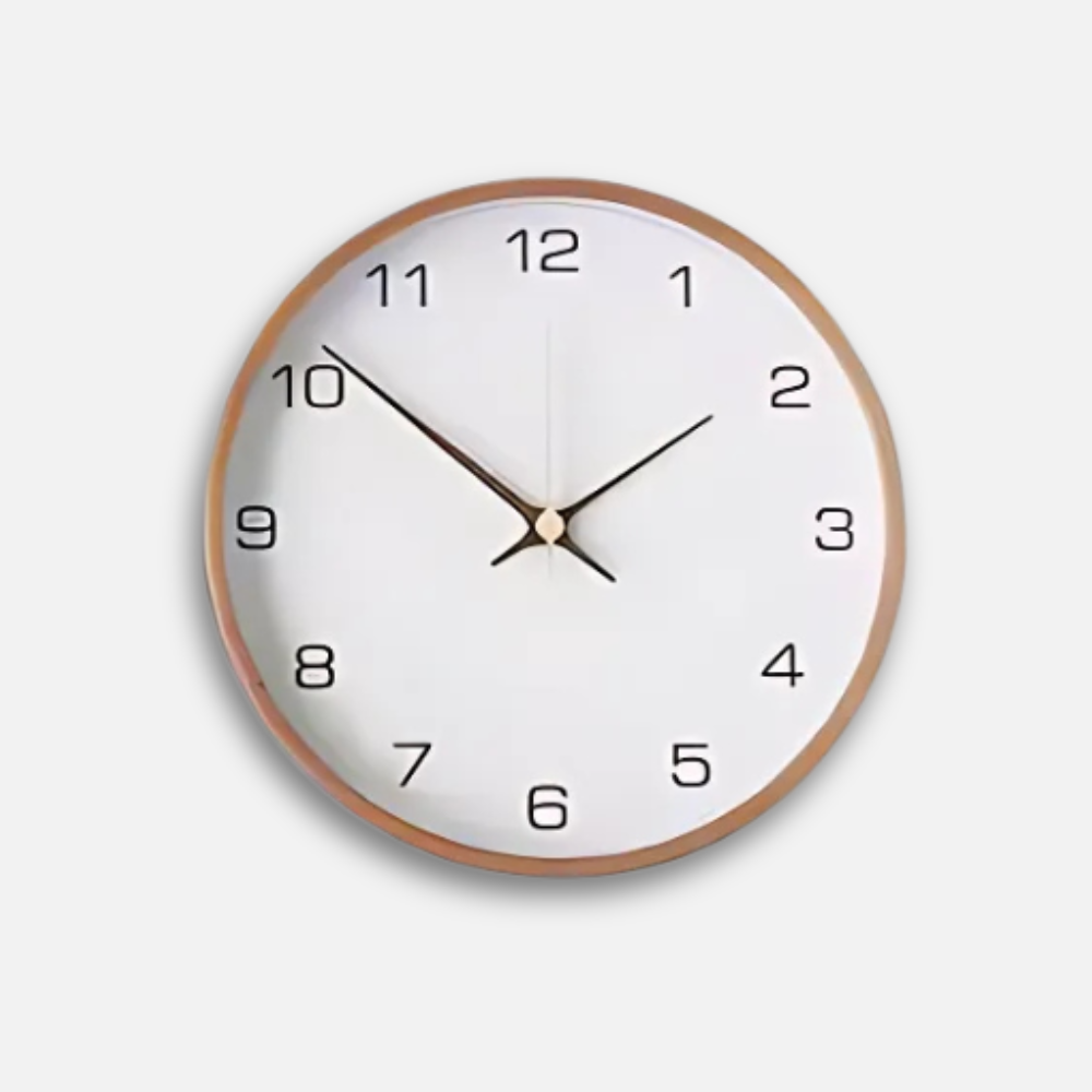 Horloge Bois Verre Nordique | Luxe Discret Minimaliste | Silencieuse