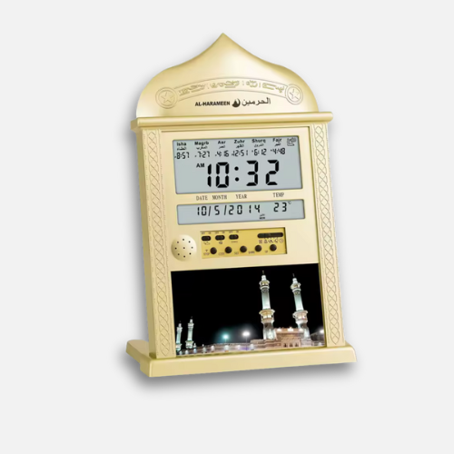 Horloge Murale Azan Islamique LCD | Rappel Prières Automatique | Calendrier Perpétuel