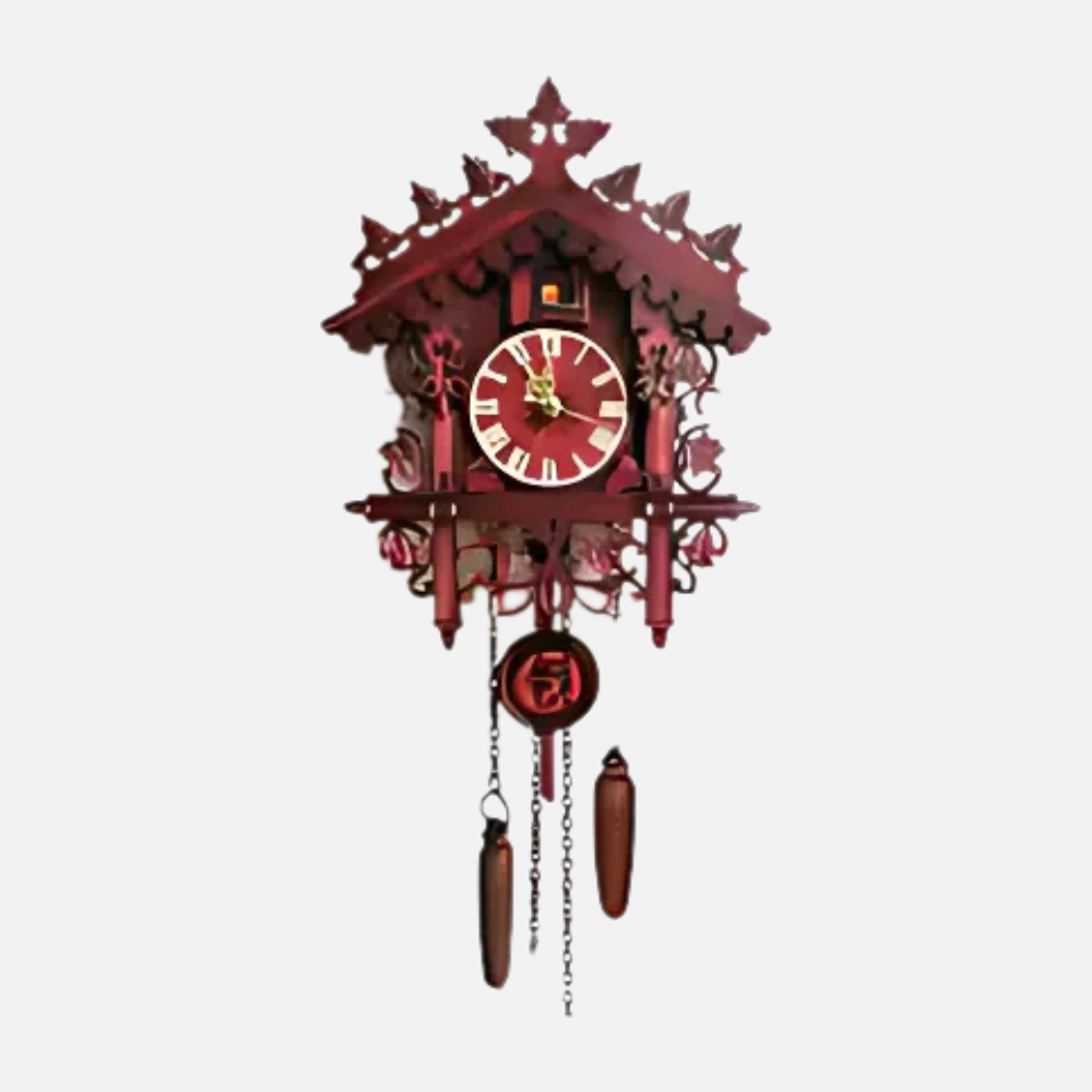 Horloge Cuckoo Vintage Bois | Chalet Allemand Pendule | Silencieuse