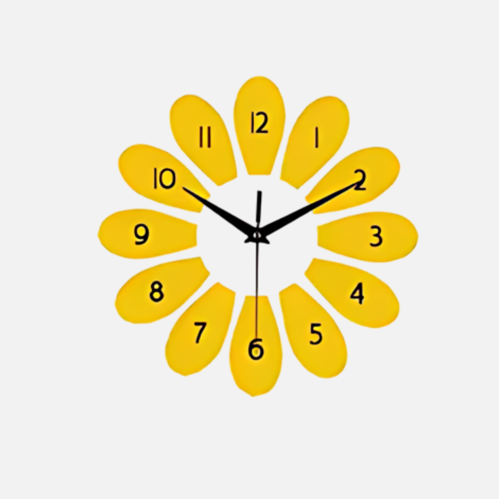 Horloge Marguerite Solaire | Jaune Thérapeutique | Silent Sweep