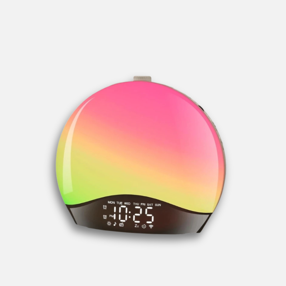Horloge Simulateur Aube | Réveil Naturel Scientifique | 17 Couleurs LED
