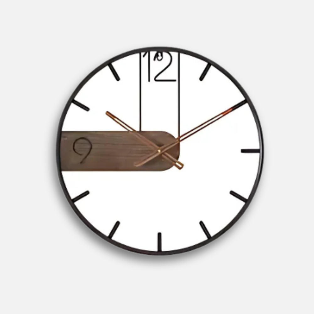 Horloge Industrielle Métal Bois | Loft Urbain Chic | Silencieuse