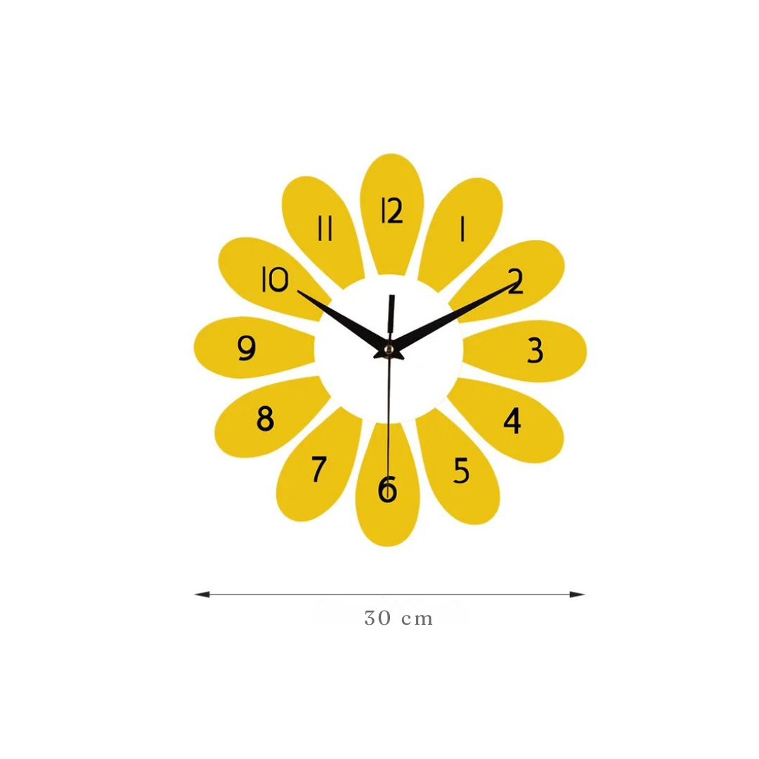 Horloge Marguerite Solaire | Jaune Thérapeutique | Silent Sweep