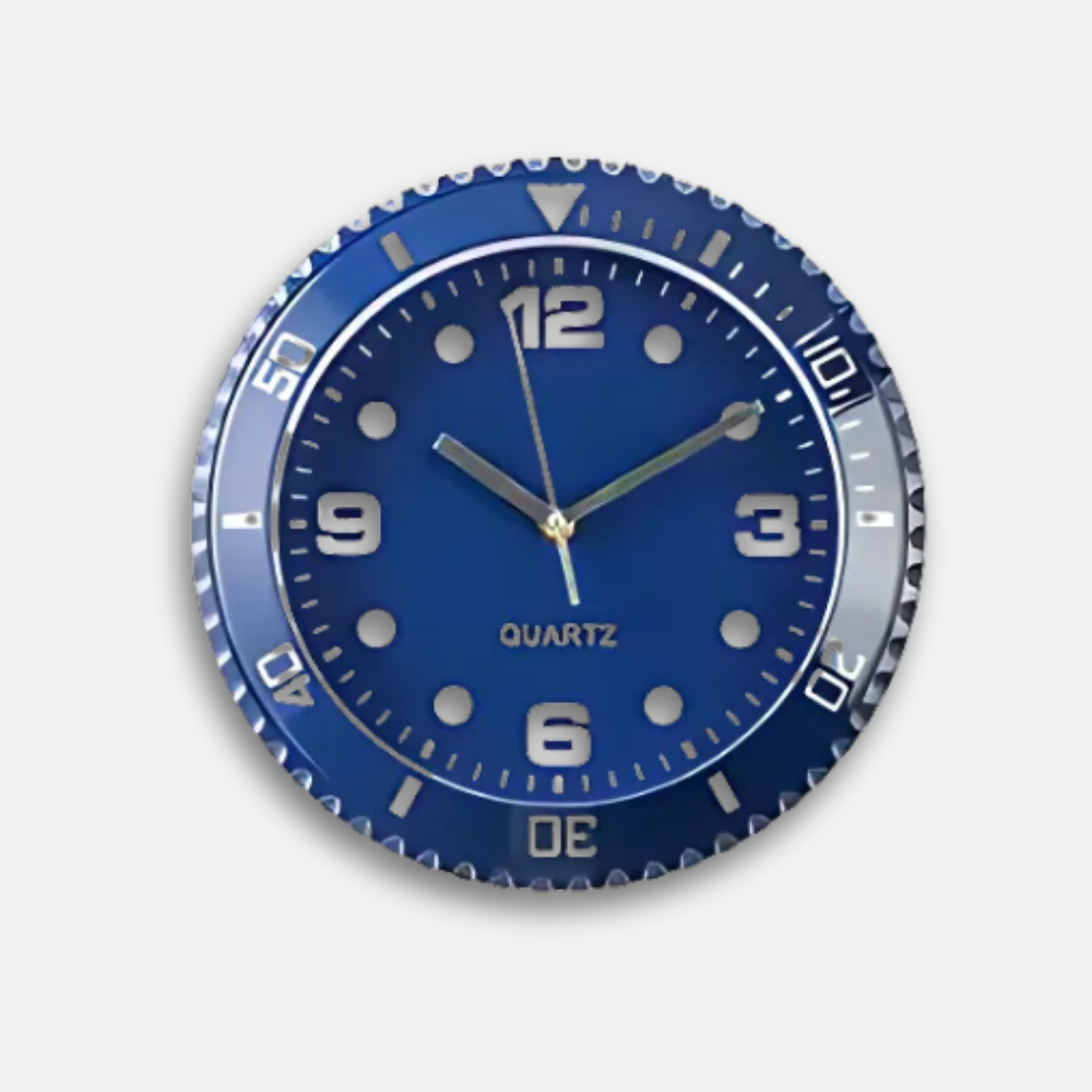 Horloge Murale Vintage Silencieuse | Design Plongée Rétro | Quartz 28cm