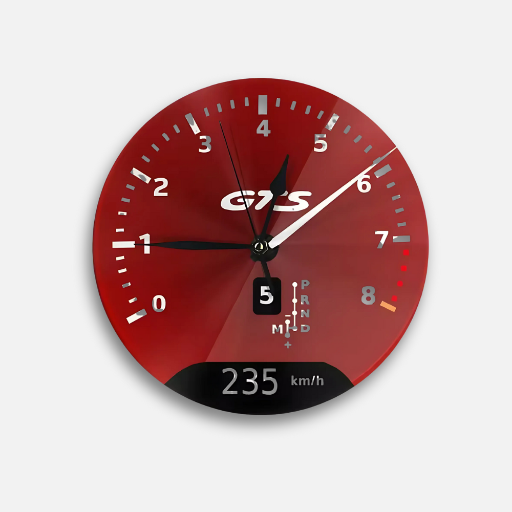 horloge murale Porsche 911 GTHorloge Murale Porsche 911 GTS | Design Compteur Vitesse | Décoration Automobile