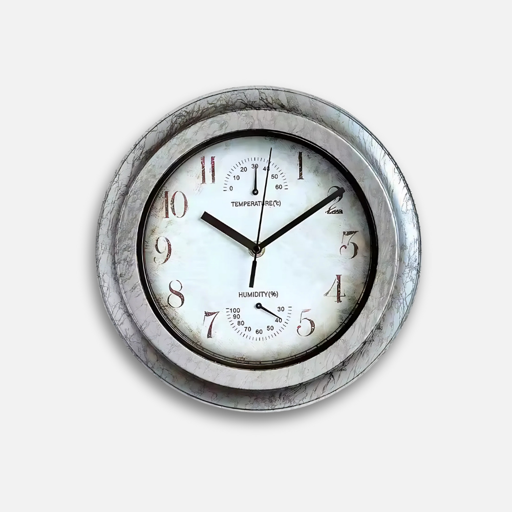 horloge murale avec température et humidité