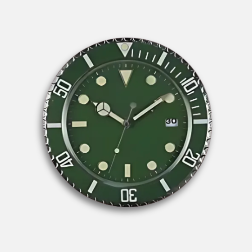 Horloge Murale Design Montre Luxe | Luminescente Silencieuse | Métal 34cm