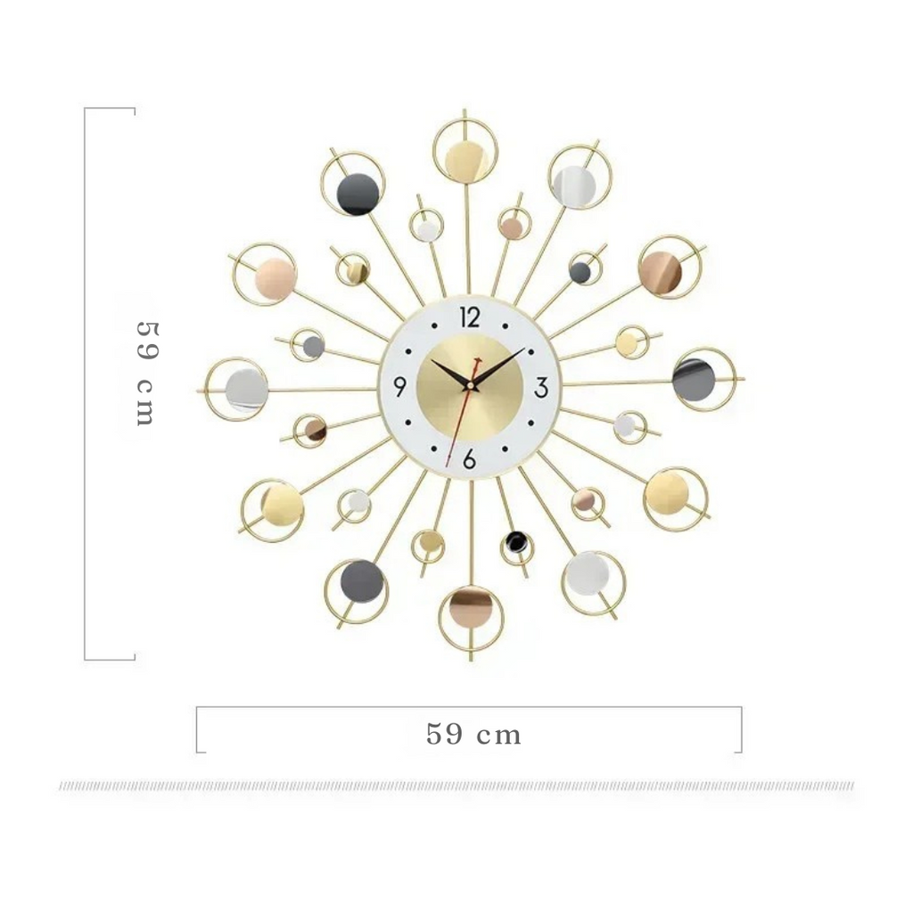 Horloge Murale Galaxie | Design Cosmique 59cm | Silencieuse