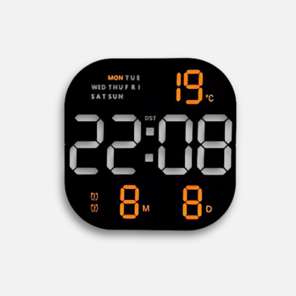 Horloge LED Digitale Multifonction | Température Date Heure | Moderne 22cm