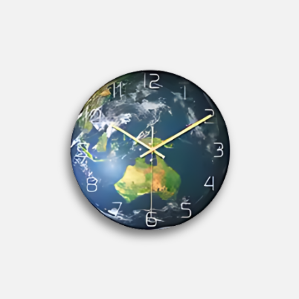 Horloge Terre Phosphorescente | Brille Nuit Entière | Effet 3D Spatial
