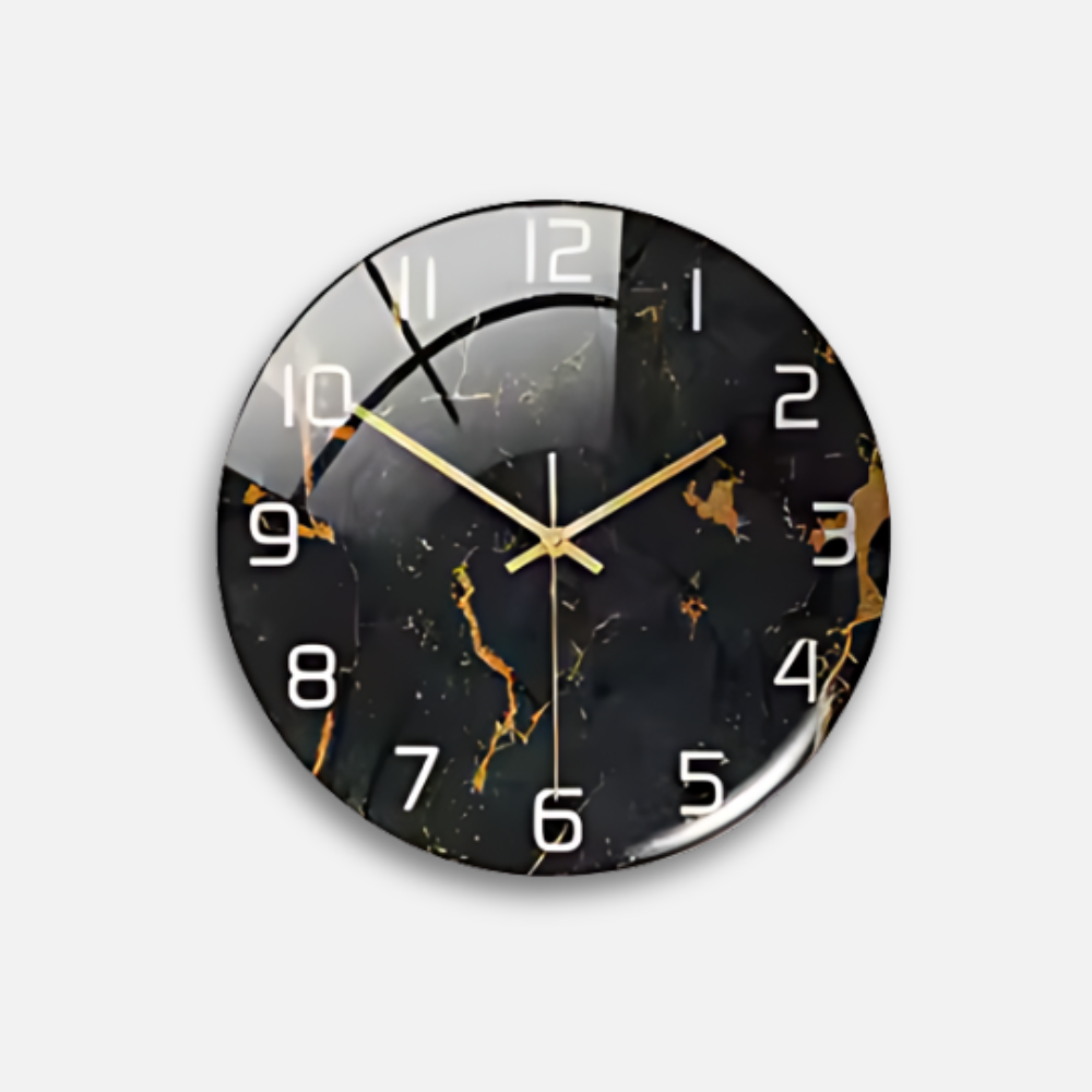 Horloge Marbre 3D Réaliste | Galerie Art Contemporain | Silencieuse