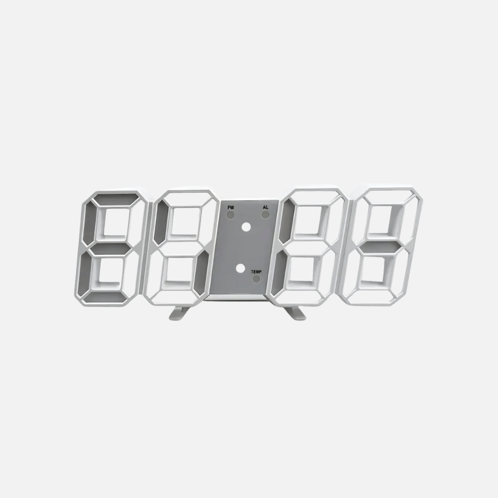 Horloge Numérique LED 3D | Affichage Moderne Épuré | Multifonction 23cm