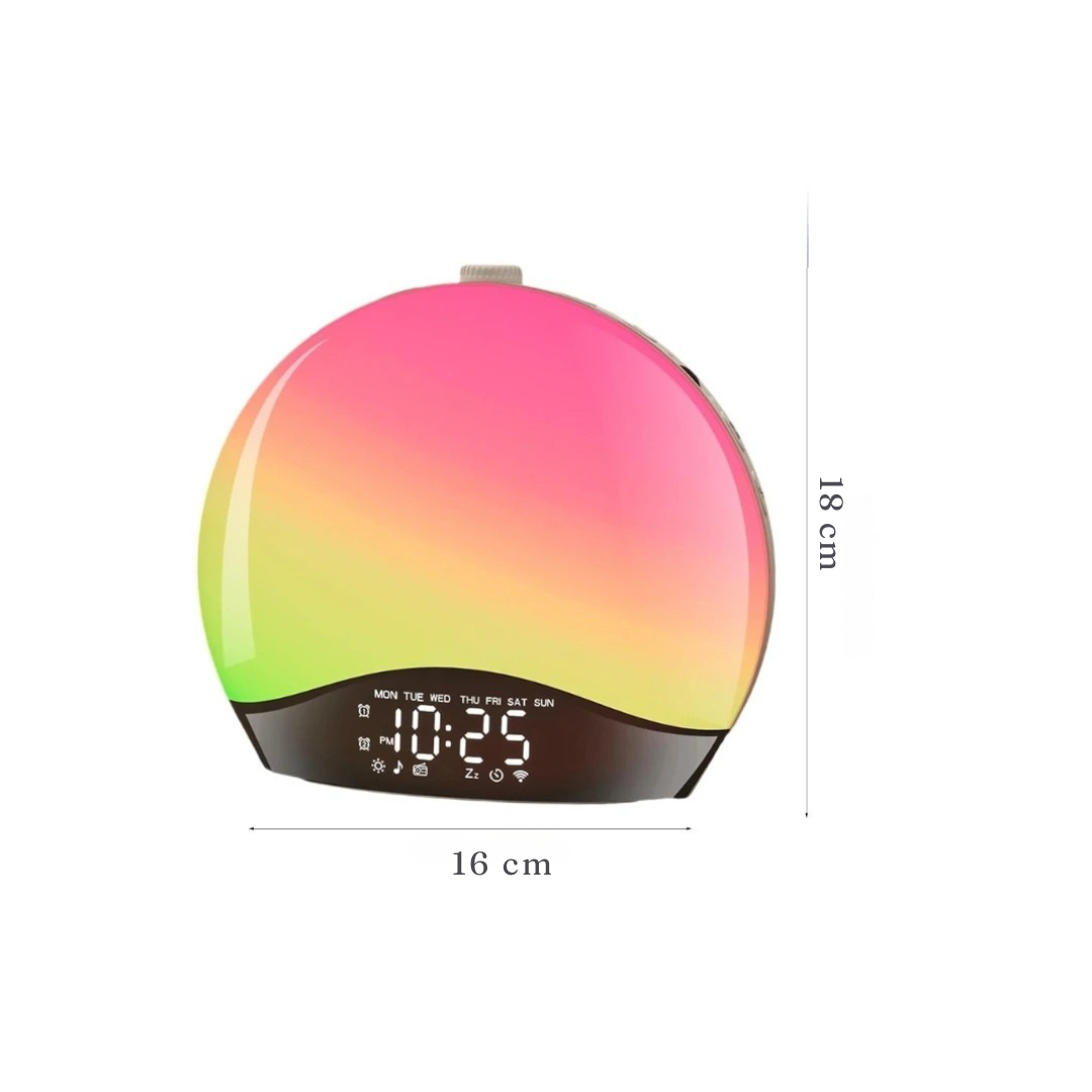Horloge Simulateur Aube | Réveil Naturel Scientifique | 17 Couleurs LED