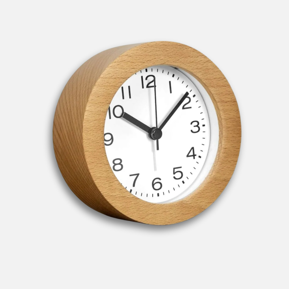 Mini Horloge Hêtre LED | Réveil Progressif Coréen | Silencieuse
