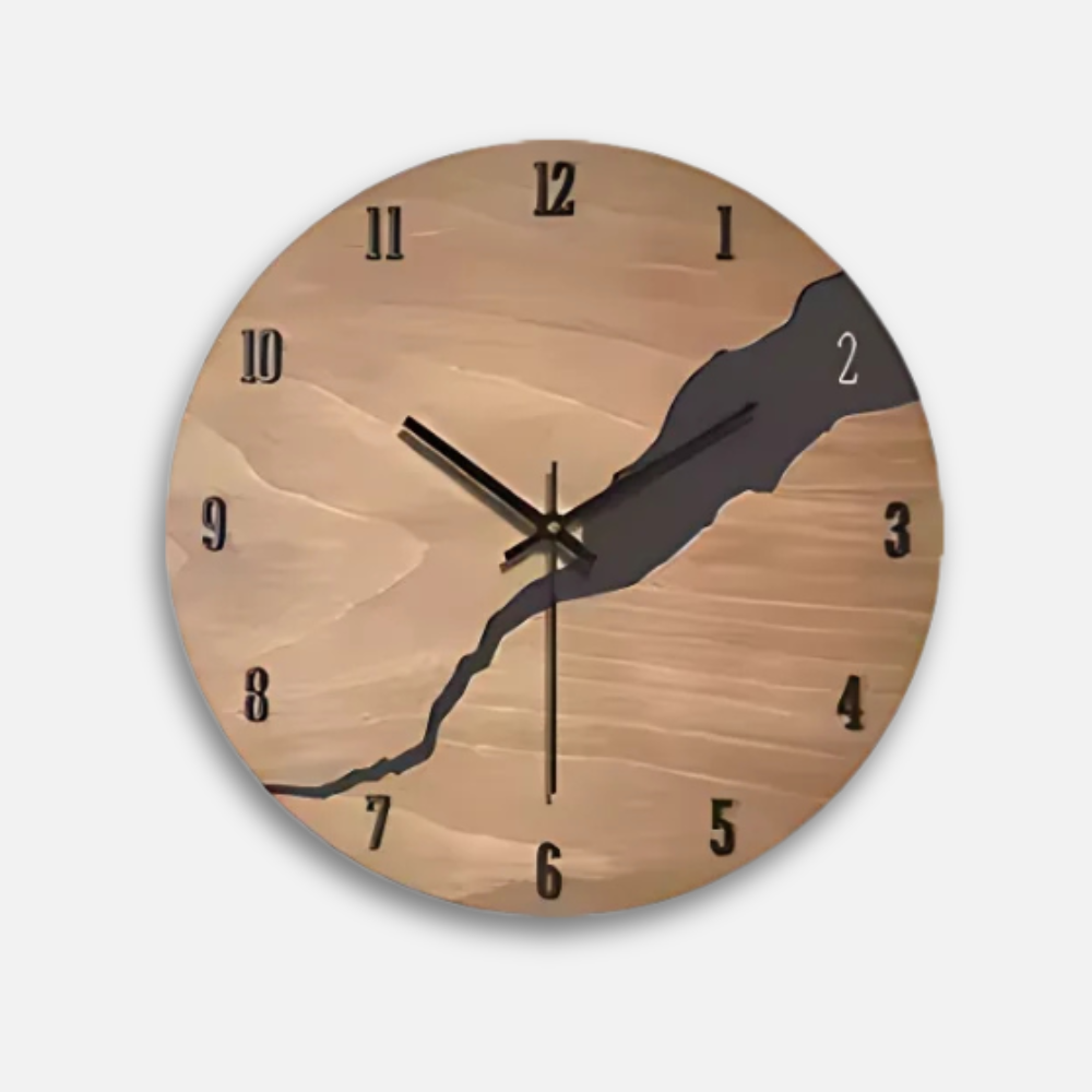 Horloge Bois Transparent | Design Scandinave Floating | Silencieuse