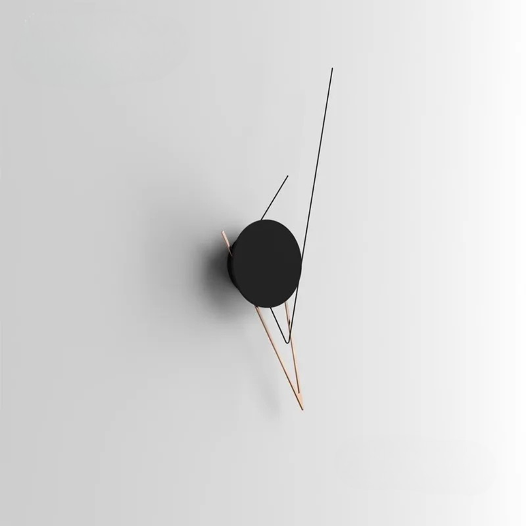 Horloge Minimaliste Nordique | Design Asymétrique | Sculpture Murale