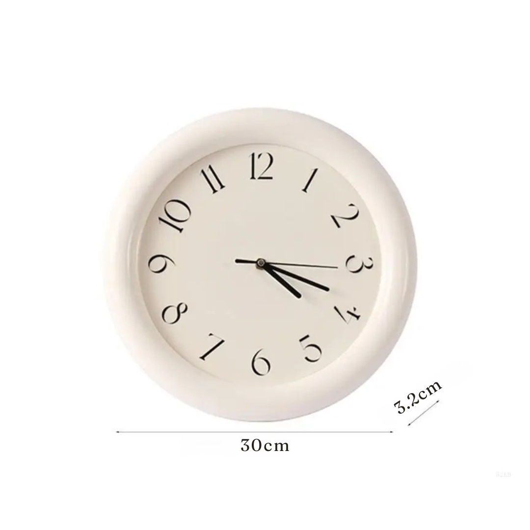 Horloge Murale Silencieuse 30cm | Design Moderne Minimaliste | ABS Résistant