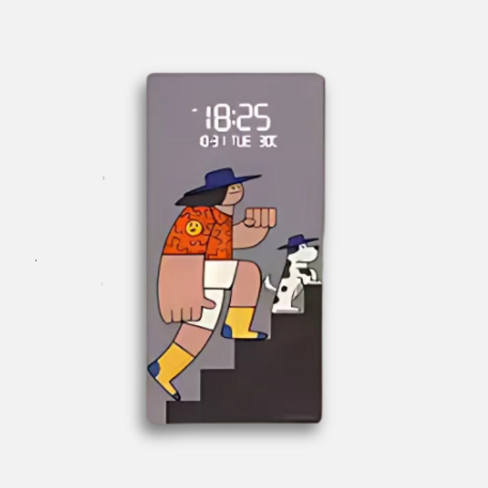 Horloge Murale Silencieuse LED | Design Coréen Digital | Affichage Heure Date Température