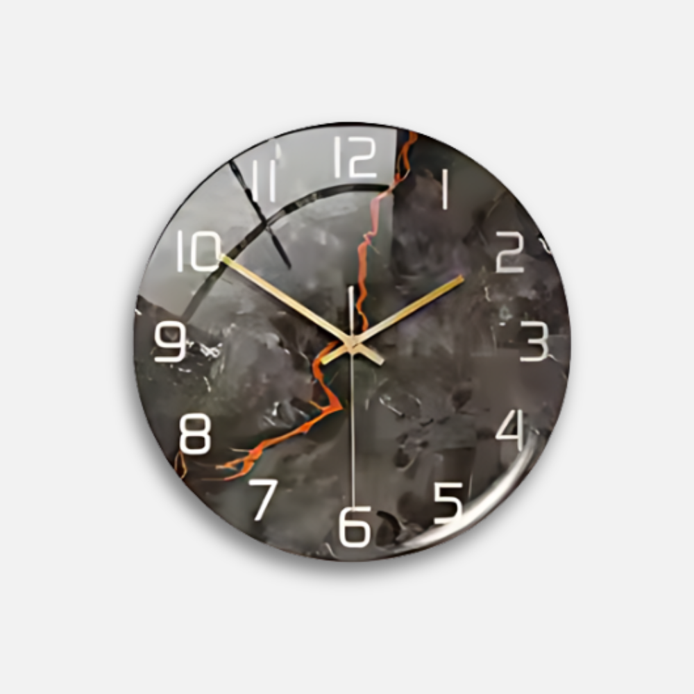 Horloge Marbre 3D Réaliste | Galerie Art Contemporain | Silencieuse