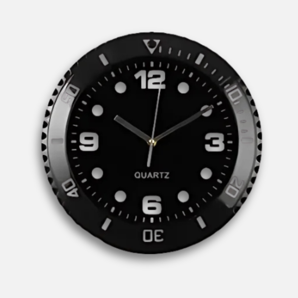 Horloge Murale Vintage Silencieuse | Design Plongée Rétro | Quartz 28cm