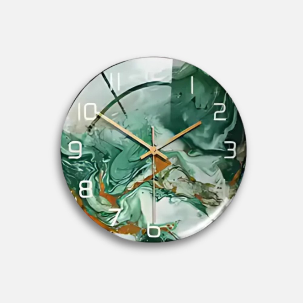 Horloge Marbre 3D Réaliste | Galerie Art Contemporain | Silencieuse