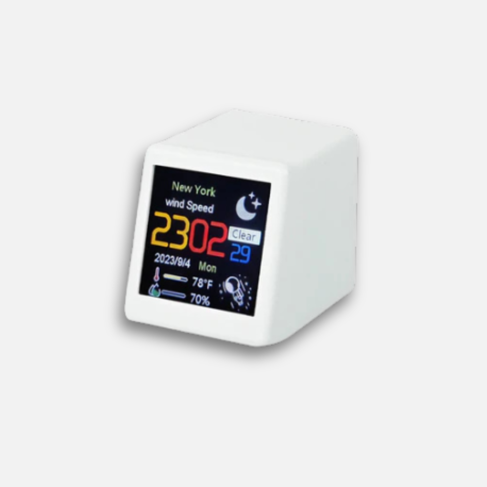 Horloge Station Météo WiFi | Temps Réel Connectée | Animations GIF